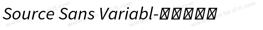 Source Sans Variabl字体转换